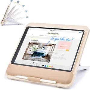 Wooden Tablet Stand for iPad Pro 12.9/11, Air, Mini, Fire HD, Samsung - Photo 1/7
