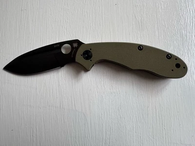 Spyderco Schempp туф нож OD зеленый Cru-Wear лезвие, новый в коробке - Изображение 1 из 4