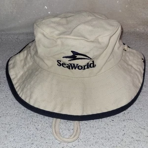 Cappello secchiello pesca tela adulto tesa larga SEA WORLD ricamato autorità portuale - Foto 1 di 11