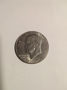 1776 - 1976 Bicentennial Eisenhower Ike Dollar Coin - Circulated - Picture 1 of 5