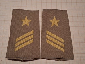 Bundeswehr Rangschlaufen Marine gelb auf Khaki Hauptgefreiter OA 1paar - Bild 1 von 1