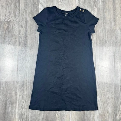 Vestido Camiseta Talbots Azul Marino 100% Algodón Manga Corta Talla Mediana Foto 1 de 4