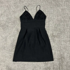 Free People We Go Together V-neck Mini Dress Womens 0 Cocktail Party LBD Black - Picture 1 of 16