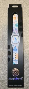 NEW 2025 Disney Parks Magic Band Plus + 4 Parks Icons White LINKABLE W CABLE - Imagen 1 de 2
