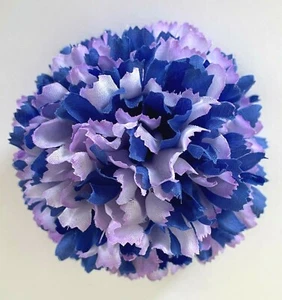 Handgefertigte 3,5" Lavendel Lila & Blau Nelke Seide Blume BROSCHE Anstecknadel - Bild 1 von 2