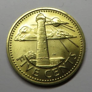 Barbados 5 Centesimi 1975FM (M) Ottone KM#11 BU - Foto 1 di 2