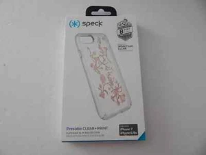 Speck Presidio Clear + Print Case for iPhone SE/8/7/6S Clear/Goldenblossoms pink - Picture 1 of 9