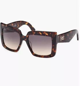 Bally 54mm Gradient Square Sunglasses Dark Havana / Gradient Smoke - Picture 1 of 5