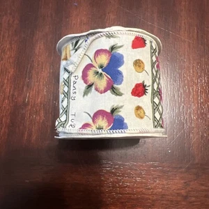 Vintage Horizon Fabrics Ribbon Rainbow Gardens Fall Wreath  3 Yds x 2.5 in New - Picture 1 of 6