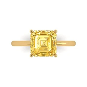 14K Yellow Gold Solitaire Engagement Ring for Women, 2.5 ctw Natural Citrine - Picture 1 of 11