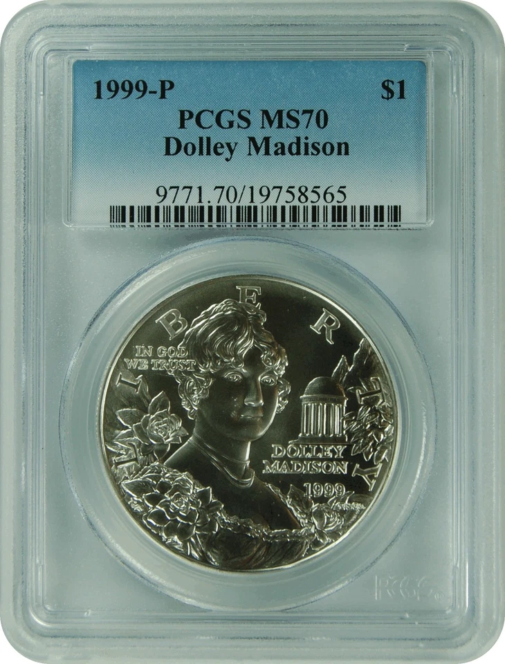 1999-P PCGS MS70 Dolley Madison Dollar (New PCGS Label) - Image 1 of 1