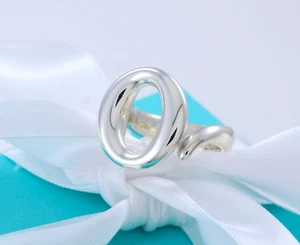 Size 6.5 Tiffany & Co Silver Elsa Peretti Sevillana O Ring in Box Pouch Ribbon - Picture 1 of 6