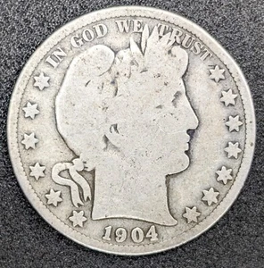 1904-O U.S. 50C Friseur Silber halber Dollar schöne bessere Datum Münze - Bild 1 von 2
