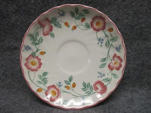 Churchill Staffordshire England China Briar Rose Design Saucer 5.5" Diameter - Picture 1 of 3
