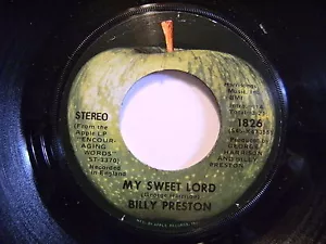 BILLY PRESTON My Sweet Lord APPLE 1826 Variation 1B JAX PRESSE Spezifikationen lesen! - Bild 1 von 2