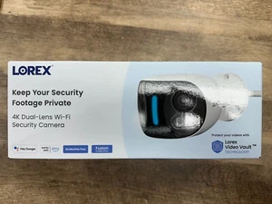 Lorex Fusion 4K Dual-Lens WiFi Smart Security Camera 32GB (W891UAD-E) NEW - Picture 1 of 9