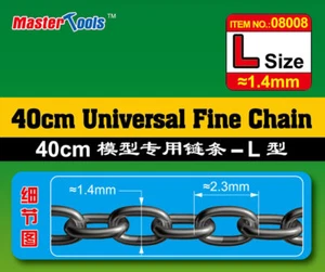 Trumpeter 40cm Universal Fine Chain #L Size (1.4mm x 2.3mm) - Picture 1 of 1