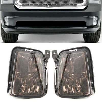 1 Pair Black New Car Front Fog Light Lamps LH+RH For Dodge RAM 1500 2013-2017 - Image 1 of 4