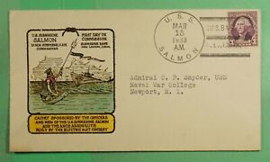 DR WHO 1938 USS SALMON NAVY SUBMARINE COMMISSIONED NEW LONDON CT j83262