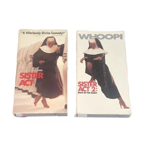 Sister Act & Sister Act 2 VHS Tapes - Whoopi Goldberg Comedy Movies Touchstone - Picture 1 of 8
