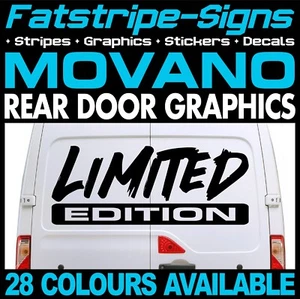 to fit VAUXHALL MOVANO LIMITED EDITION STICKERS GRAPHICS CAMPER VAN MOTORHOME - Picture 1 of 2