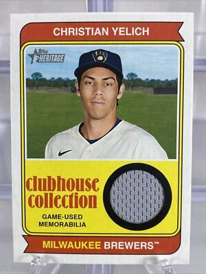 2023 Topps Heritage CHRISTIAN YELICH Baseball Clubhouse Collection Relic #CCR-CY - Image 1 of 2