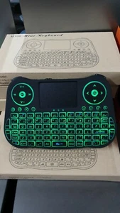 Backlit RGB Wireless Mini Keyboard 2.4G Remote Touchpad Mouse Android TV Box PC - Picture 1 of 6