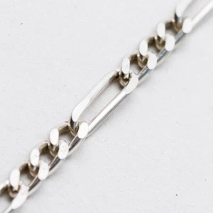 Collar Figaro cadena blindada plata 925 2,6 mm 46 cm 6,53 g - Imagen 1 de 7
