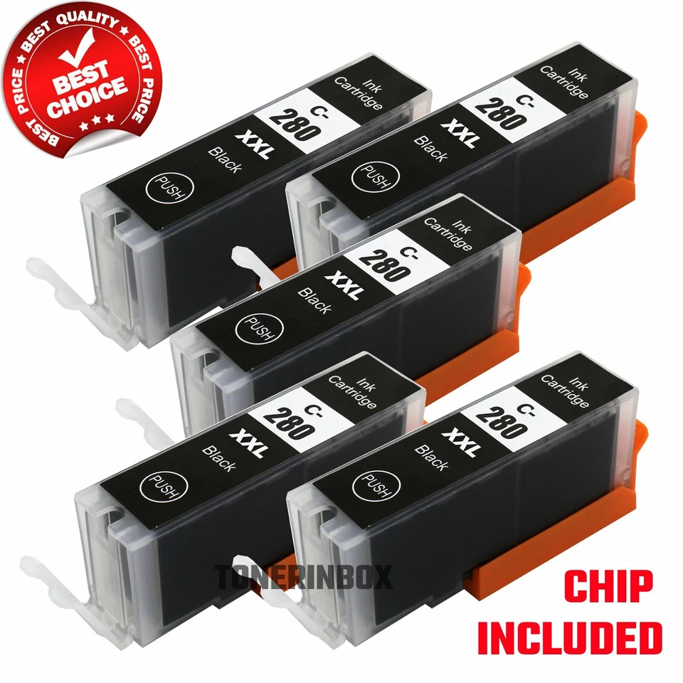 PGI-280XXL PGI280 XXL Bk Ink for Canon PIXMA TS6120 TR7520 TS8120 TS9120 TS9520 - Image 1 of 1