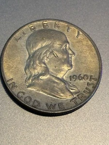 1960 D Franklin Half Split Planchet - Picture 1 of 6