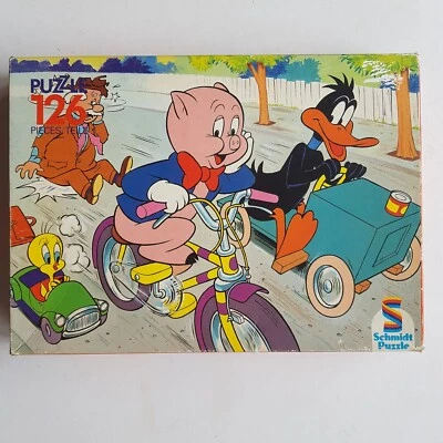Vintage 70's Porky Pig Daffy Duck Jigsaw Puzzle Schmidt 126 Pieces Looney Tunes - Image 1 of 4