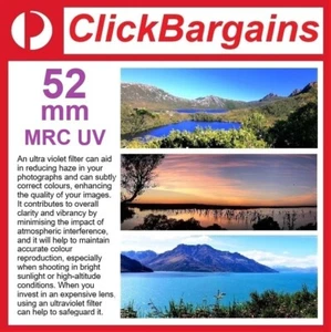 52mm MRC UV camera lens filter 52 mm Multi Resistant Coating ultraviolet protect - Picture 1 of 3