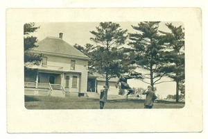Men having a high jump competition VTG RPPC Postcard COCO1. - Picture 1 of 2