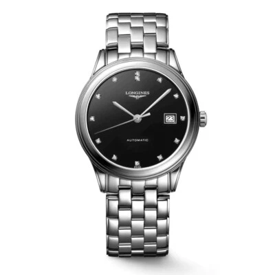 Longines Flagship SWISS Automatic Diamonds Black Dial Men's Watch L49744576 - Image 1 of 4