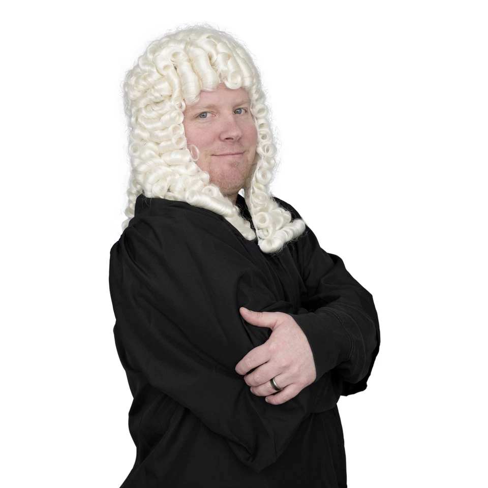 Adult Unisex British Judge Parliament Halloween Cosplay Costume Wig - Image 1 of 1