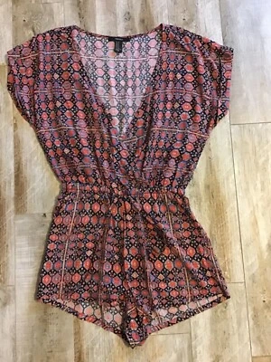 Mameluco cuello en V estampado múltiple Forever 21 talla M Foto 1 de 3