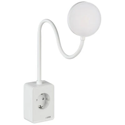 LED Steckdosenlampe dimmbar Steckerleuchte flexibel Nachtlicht mit USB-C SEBSON - Bild 1 von 4