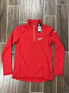 Under Armor Milwaukee Tool Red White Embroidered Jacket Womens Small NWT