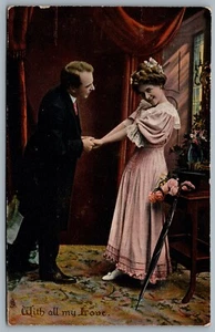 Postcard c1908 Love’s Thermometer Tucks CDS Cancel RPO Port Hope & Toronto - Bild 1 von 2
