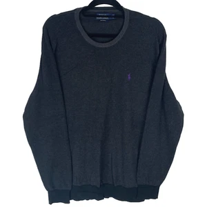Polo Ralph Lauren Pima Cotton Waffle Grey Knitted Jumper Size Men's XXL - Picture 1 of 8