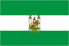 2 x Andalusien Aufkleber Sticker 8 x 5 cm Flagge