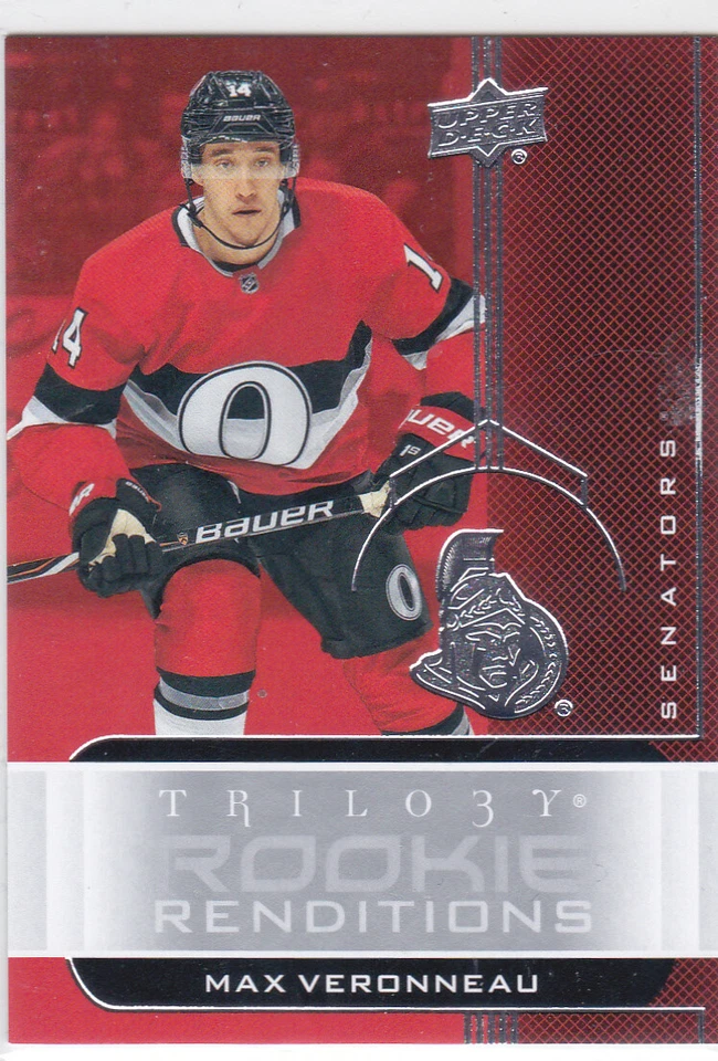 19/20 TRILOGY..MAX VERONNEAU..ROOKIE RENDITIONS..# RR-27..SENATORS.COMBINED SHIP - Image 1 of 1