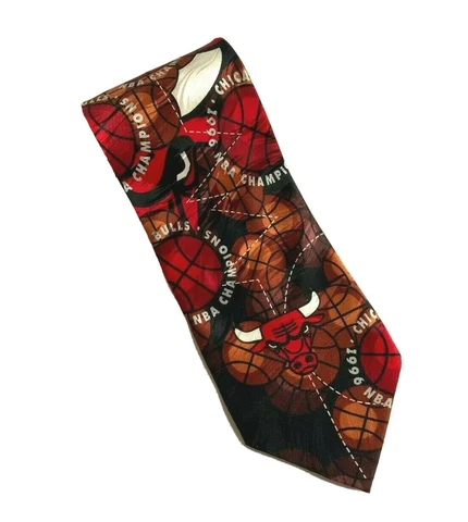 win lose or tie chicago bulls 1996 nba champions mens neck tie silk new vintage Cover