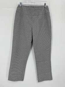Orvis Chevron Anzughose Damengröße 8 schwarz weiß gerade hoher Bund Pull-On - Bild 1 von 7