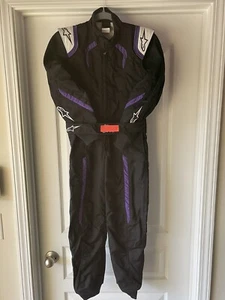Alpinestars Youth Kart Racing Suit KMX 5 Blk/Purp  1 Piece CIKFIA Level 2 Custom - Picture 1 of 3