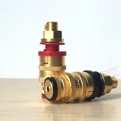 4pcs CMC 878MSE Pure Copper HIFI Speaker AMP Binding Post Banana Terminal Jack - Image 1 of 4