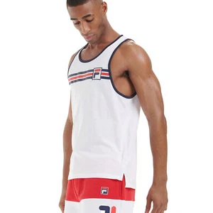 Fila Quillan Graphic Men's Tanktop White-Peacoat LM015758-100 - Picture 1 of 5
