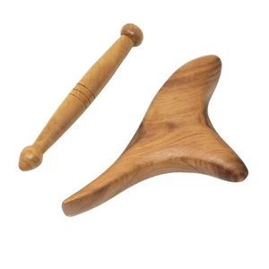 Honbay 2 STCK. Reflexzonenmassagegerät Holz Körper Massagegerät Dreieck Gua Sha Brett Schrott... - Bild 1 von 8