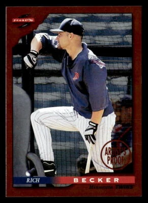 Rich Becker 1996 Score Dugout Collection Artist's Proof  Card #2 Twins - Image 1 of 2