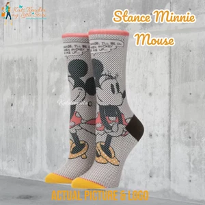 Stance Women's Socks Disney Tick Tock Minnie Off white Size M 8-10.5 Light Pink - Picture 1 of 8